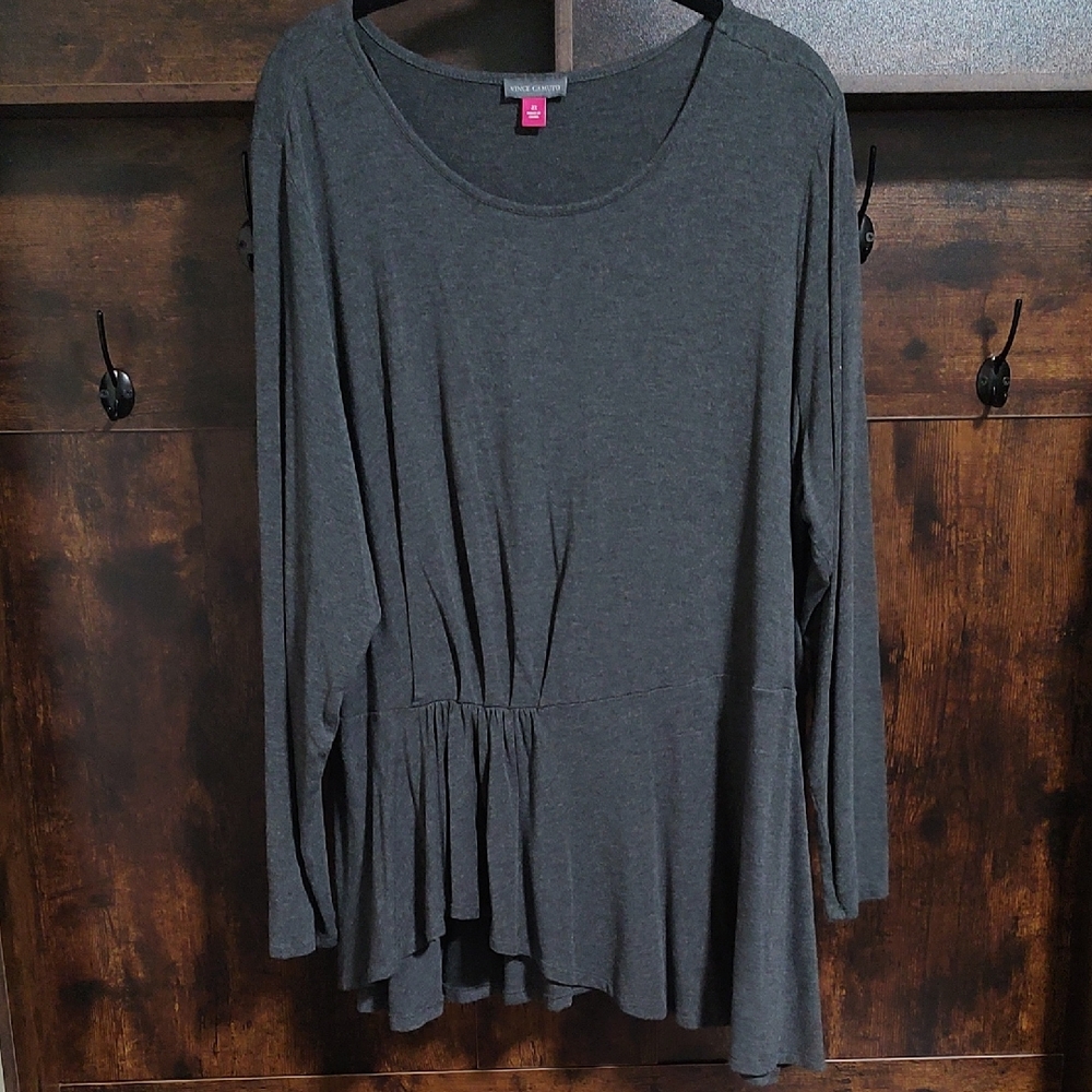 Vince Camuto Dark Gray Long Sleeve Tunic